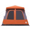 Rodinný stan kupole pro 8 osob šedý a oranžový rychloupínací 4004238