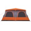 Rodinný stan kupole pro 8 osob šedý a oranžový rychloupínací 4004238