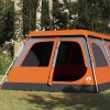 Rodinný stan kupole pro 8 osob šedý a oranžový rychloupínací 4004238