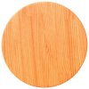Stolní deska kulatá voskově hnědá Ø30 x 2,5 cm masivní borovice 847124
