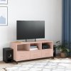 TV skříňka růžová 100,5 x 39 x 43,5 cm ocel 846693