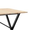 Jídelní stůl s X rámem 160 x 80 x 75 cm borové dřevo a ocel 3282699