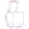 Úložný box s víkem RANA bílý 60x49x54 cm masivní borové dřevo 4002336