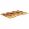 Stolní deska s výřezem 90 x 50 x 2,5 cm masivní hrubý mangovník 370178