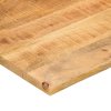 Stolní deska s výřezem 90 x 50 x 2,5 cm masivní hrubý mangovník 370178