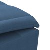 Masážní lenoška s podhlavníkem modrá textil 379449