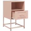 Noční stolky 2 ks růžové 36 x 39 x 60,5 cm ocel 846557