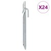 Stanové kolíky 24 ks ve tvaru V 17 cm Ø 20 mm pozinkovaná ocel 4009351
