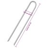 Stanové kolíky 6 ks ve tvaru U 37 cm Ø 10 mm pozinkovaná ocel 4009347