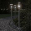 Venkovní stojací lampy 3 ks stříbrné 100 cm nerezová ocel 4006352