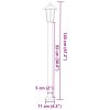 Venkovní stojací lampy 3 ks stříbrné 120 cm nerezová ocel 4006384