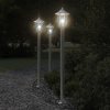 Venkovní stojací lampy 3 ks stříbrné 120 cm nerezová ocel 4006384