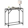 Konzolový stolek s černou skleněnou deskou 80 x 35 x 81 cm ocel 846019