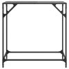 Konzolový stolek s černou skleněnou deskou 80 x 35 x 81 cm ocel 846019