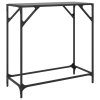 Konzolový stolek s černou skleněnou deskou 80 x 35 x 81 cm ocel 846019