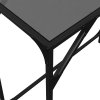 Konzolový stolek s černou skleněnou deskou 80 x 35 x 81 cm ocel 846019