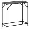 Konzolový stolek s černou skleněnou deskou 80 x 35 x 81 cm ocel 846019