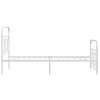 Kovový rám postele s hlavovým a nožním čelem bílý 80 x 200 cm 377175