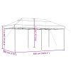 Skládací party stan pop-up hnědý 580 x 292 x 315 cm 4004940