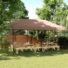 Skládací party stan pop-up hnědý 580 x 292 x 315 cm 4004940