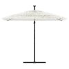 Zahradní slunečník s ocelovou tyčí bílý 269 x 269 x 235 cm 4005081