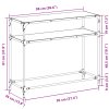 Konzolový stolek s černou skleněnou deskou 98 x 35 x 81 cm ocel 846027