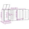 Box na 4 popelnice šedý 276 x 79 x 117 cm ocel 3279989