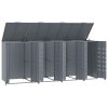 Box na 4 popelnice šedý 276 x 79 x 117 cm ocel 3279989