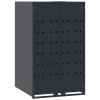 Box na 2 popelnice antracitový 138 x 79 x 117 cm ocel 3279982