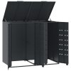 Box na 2 popelnice antracitový 138 x 79 x 117 cm ocel 3279982