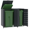 Box na 2 popelnice antracitový 138 x 79 x 117 cm ocel 3279982