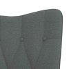 Houpací křeslo tmavě šedé textil 327612