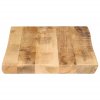 Stolní deska živá hrana 60x40x2,5 cm masivní hrubý mangovník 370656