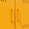 Skříň highboard hořčicově žlutá 68 x 39 x 113 cm ocel 842973