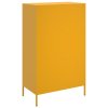 Skříň highboard hořčicově žlutá 68 x 39 x 113 cm ocel 842973