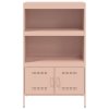 Skříň highboard růžová 68 x 39 x 113 cm ocel 842971