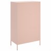 Skříň highboard růžová 68 x 39 x 113 cm ocel 842971
