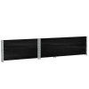Paletové nástavce 2 ks černé 120 x 80 cm masivní borové dřevo 4010276