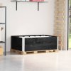 Paletové nástavce 2 ks černé 120 x 80 cm masivní borové dřevo 4010276