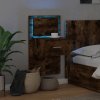 Nástěnný noční stolek s LED osvětlením kouřový dub 848165