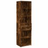 Skříň highboard kouřový dub 50 x 42,5 x 185 cm kompozitní dřevo 3281459