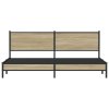 Kovový rám postele bez matrace dub sonoma 200 x 200 cm 3301394