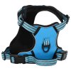 Postroj pro psy s reflexními popruhy nastavitelný modrý M 4013366