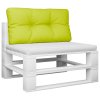 Poduška na palety jasně zelená 70 x 40 x 12 cm textil 360590