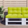 Poduška na palety jasně zelená 70 x 40 x 12 cm textil 360590