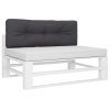 Poduška na palety antracitová 120 x 40 x 12 cm textil 360623