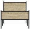 Kovový rám postele bez matrace dub sonoma 100 x 200 cm 4007899