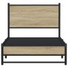 Kovový rám postele bez matrace dub sonoma 90 x 190 cm 4007878