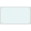 Kuchyňské panely 2 ks bílé 70 x 60 cm tvrzené sklo 3315785