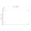Kuchyňské panely 2 ks bílé 70 x 60 cm tvrzené sklo 3315785